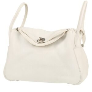 Hermès Lindy 30 cm handbag in white togo leather
