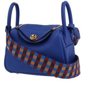 Hermès Lindy mini handbag in Sapphire Blue togo leather