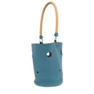 Hermès Mangeoire handbag in blue jean togo leather