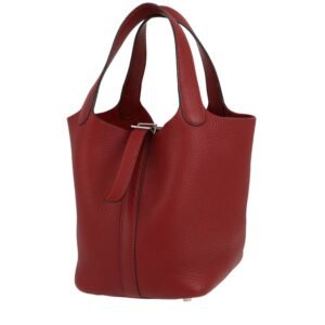 Hermès Picotin handbag in red H leather taurillon clémence