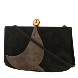Hermès Sac A Malices shoulder bag in black and grey doblis calfskin