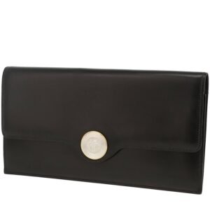 Hermès Vintage pouch in black box leather