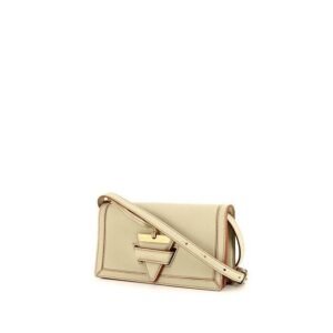 Loewe Bracelona small model shoulder bag in beige leather