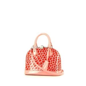 Louis Vuitton Alma Editions Limitées mini shoulder bag in pink and red bicolor patent leather