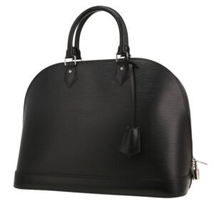 Louis Vuitton Alma handbag in black epi leather