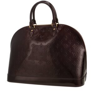 Louis Vuitton Alma handbag in plum monogram patent leather