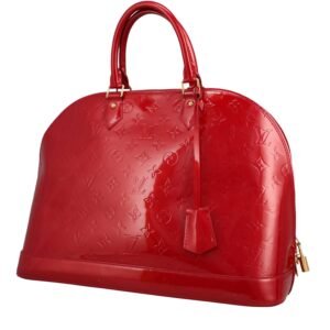Louis Vuitton Alma large model handbag in red patent leather