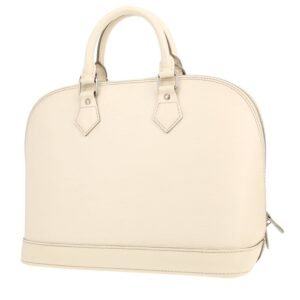 Louis Vuitton Alma medium model handbag in white epi leather