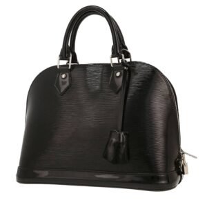 Louis Vuitton Alma small model handbag in black patent epi leather