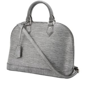 Louis Vuitton Alma small model handbag in silver epi leather