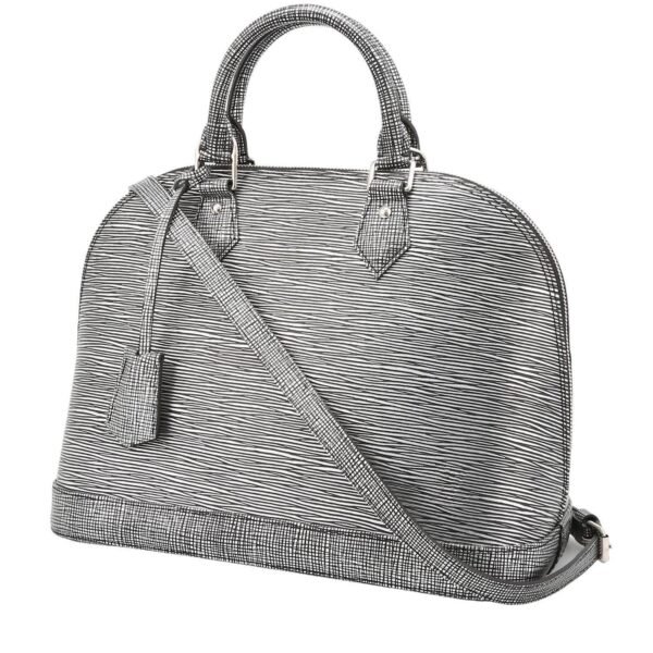 Louis Vuitton Alma small model handbag in silver epi leather