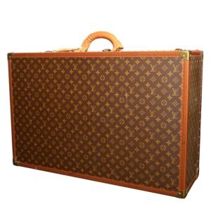 Louis Vuitton Alzer 80 suitcase in brown monogram canvas and lozine (vulcanised fibre)