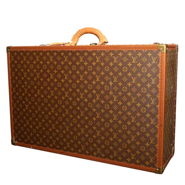Louis Vuitton Alzer 80 suitcase in brown monogram canvas and lozine (vulcanised fibre)