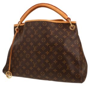 Louis Vuitton Artsy handbag in brown monogram canvas and natural leather
