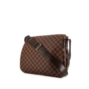 Louis Vuitton Bastille shoulder bag in ebene damier canvas and brown leather
