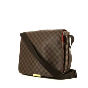 Louis Vuitton Bastille shoulder bag in ebene damier canvas and brown leather