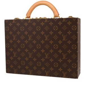 Louis Vuitton Boite à bijoux briefcase in brown monogram canvas and natural leather