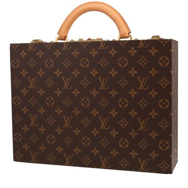 Louis Vuitton Boite à bijoux briefcase in brown monogram canvas and natural leather