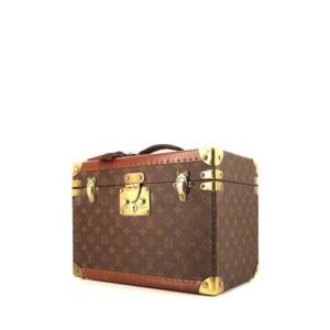 Louis Vuitton Boîte à flacons vanity case in brown monogram canvas and brown lozine (vulcanised fibre)