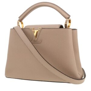 Louis Vuitton Capucines BB shoulder bag in beige leather taurillon clémence