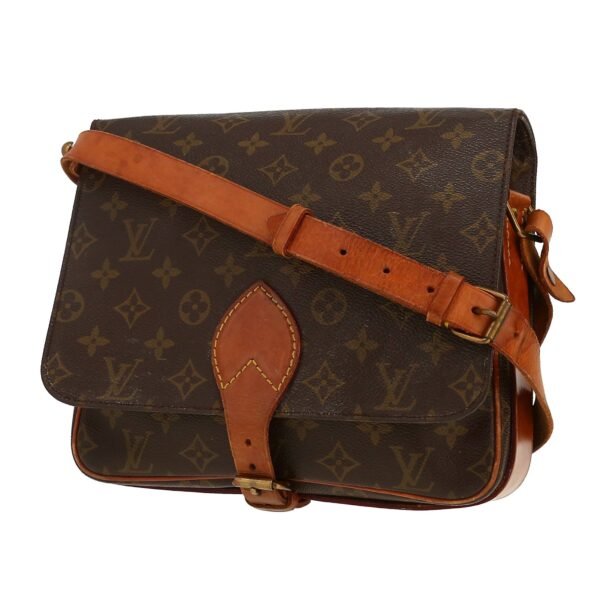 Louis Vuitton Cartouchiére messenger bag monogram canvas and natural leather