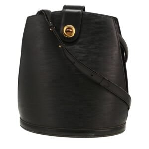 Louis Vuitton Cluny handbag in black epi leather