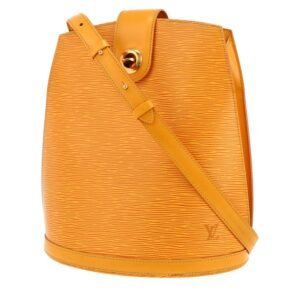 Louis Vuitton Cluny handbag in yellow epi leather
