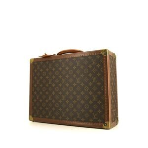 Louis Vuitton Cotteville suitcase in brown monogram canvas and natural leather
