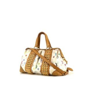 Louis Vuitton Courtney handbag in multicolor monogram canvas and natural leather