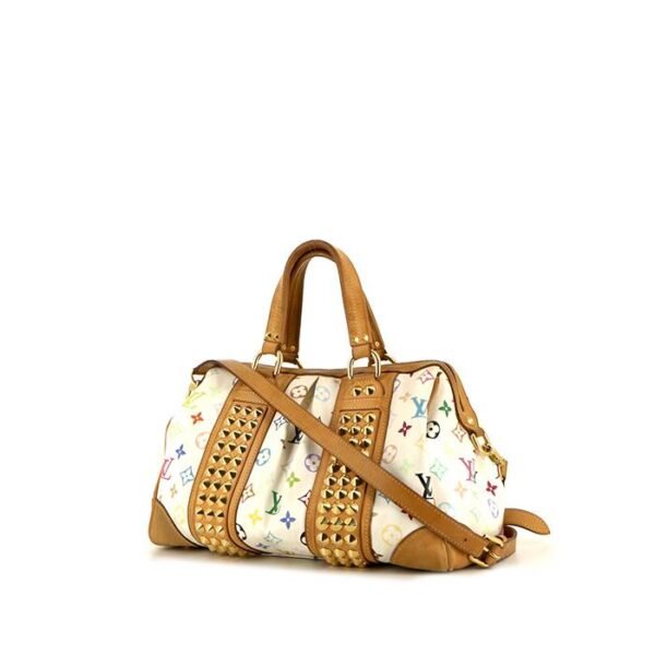Louis Vuitton Courtney handbag in multicolor monogram canvas and natural leather