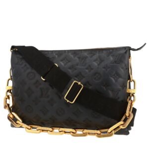 Louis Vuitton Coussin medium model shoulder bag in black monogram leather