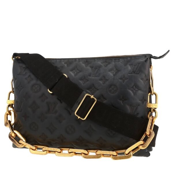 Louis Vuitton Coussin medium model shoulder bag in black monogram leather
