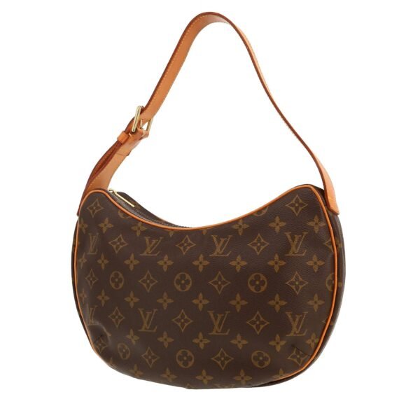 Louis Vuitton Croissant handbag in brown monogram canvas and natural leather