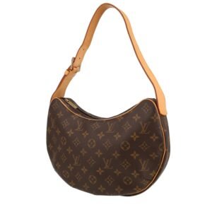Louis Vuitton Croissant handbag monogram canvas and natural leather