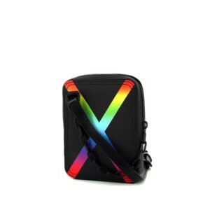 Louis Vuitton Danube Rainbow Messenger bag shoulder bag in black taiga leather
