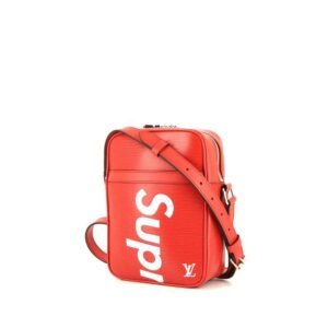 Louis Vuitton Danube x Supreme shoulder bag in red and white epi leather