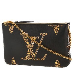 Louis Vuitton Double Zip shoulder bag in black monogram Jungle canvas