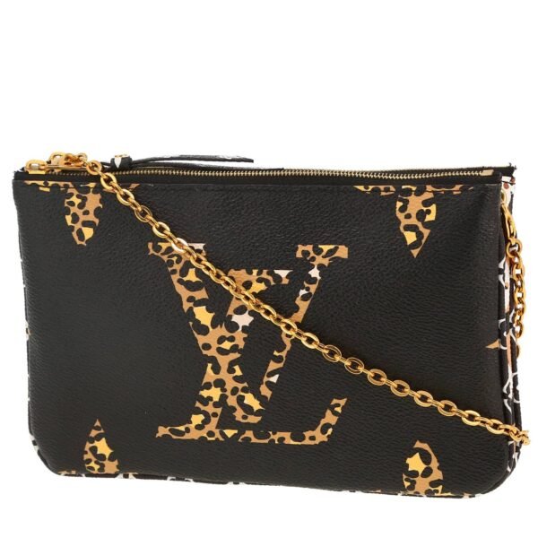 Louis Vuitton Double Zip shoulder bag in black monogram Jungle canvas
