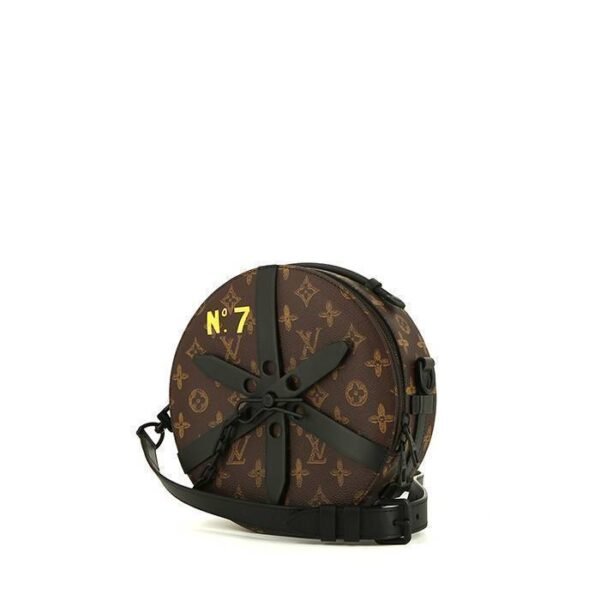 Louis Vuitton Edition Limitée Wheel Box bag in brown monogram canvas and black leather