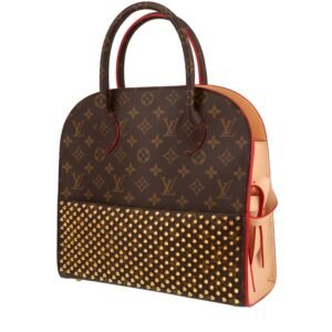 Louis Vuitton Editions Limitées handbag in brown canvas and leather and red foal