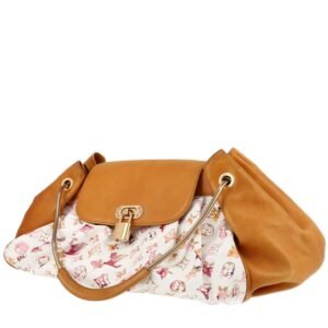 Louis Vuitton Editions Limitées handbag in pink monogram canvas and natural leather