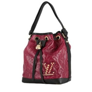 Louis Vuitton Editions Limitées handbag in red empreinte monogram leather and black leather