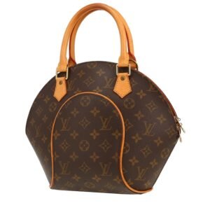 Louis Vuitton Ellipse small model handbag in brown monogram canvas and natural leather