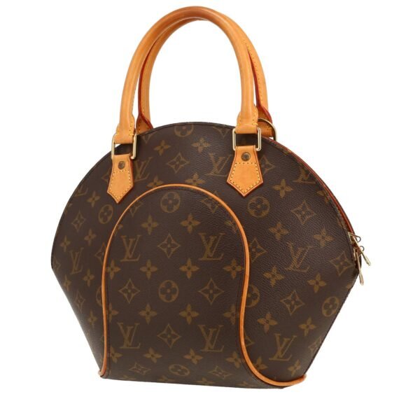 Louis Vuitton Ellipse small model handbag in brown monogram canvas and natural leather