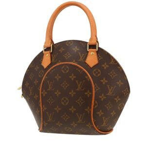 Louis Vuitton Ellipse small model handbag in brown monogram canvas and natural leather
