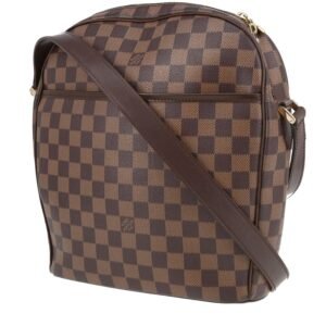 Louis Vuitton Ipanema handbag in ebene damier canvas and brown leather