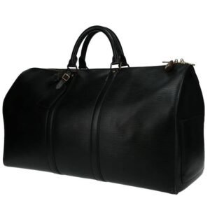 Louis Vuitton Keepall 50 travel bag in black epi leather