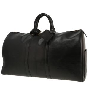 Louis Vuitton Keepall 50 travel bag in black epi leather