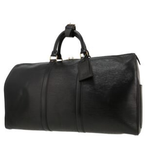 Louis Vuitton Keepall 50 travel bag in black epi leather