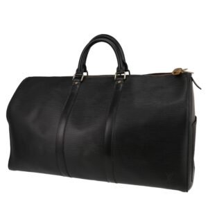 Louis Vuitton Keepall 50 travel bag in black epi leather